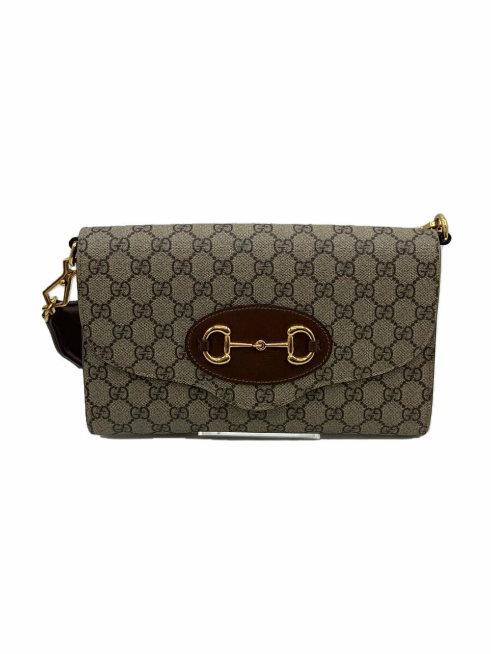 Gucci 1955 Horsebit shoulder bag signature beige GG Supreme Brown